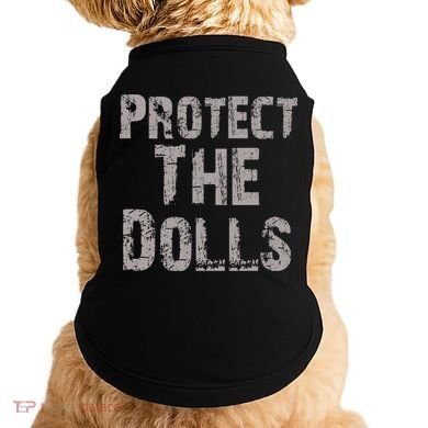 Protect The Dolls Crop Funny Women Doggie Tank