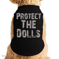 Protect The Dolls Crop Funny Women Doggie Tank thumb 0