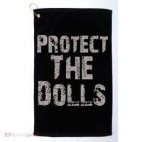 Protect The Dolls Crop Funny Women Golf Towel thumb 0