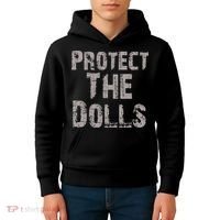 Protect The Dolls Crop Funny Women Kids Hoodie thumb 4