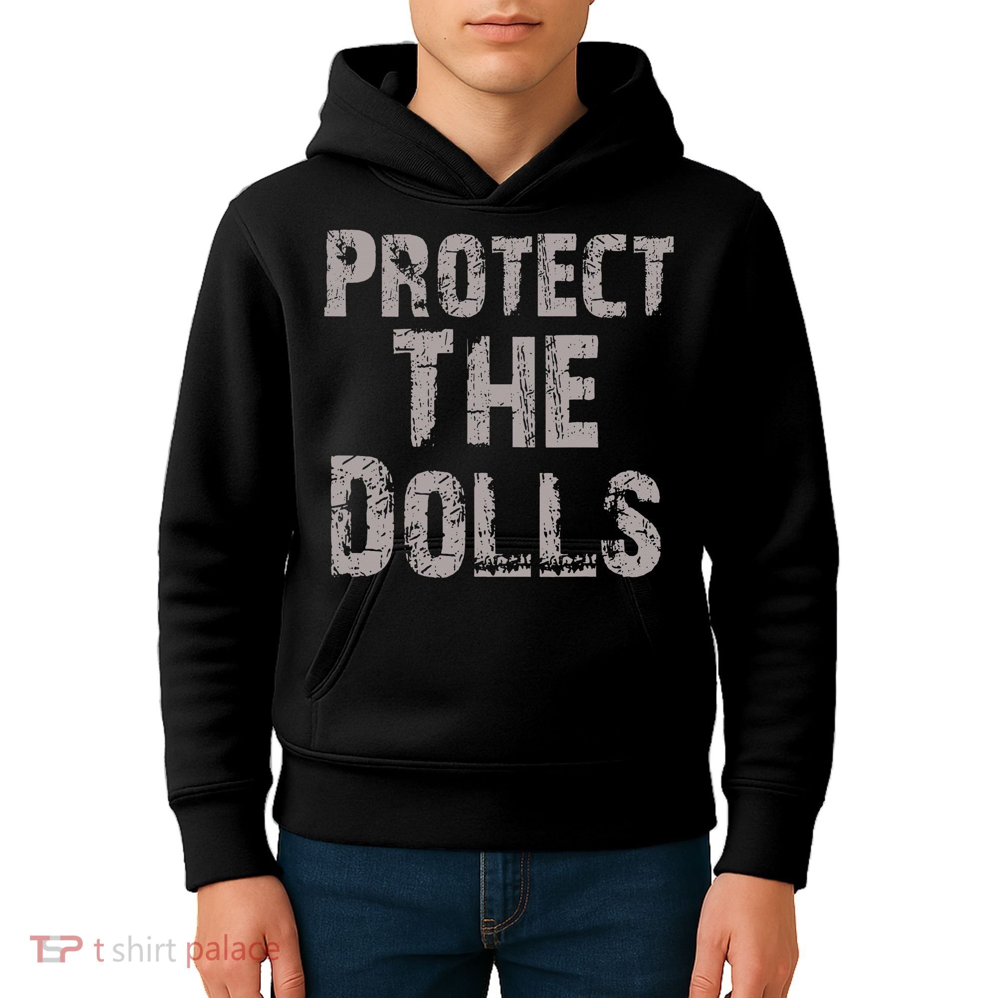 Protect The Dolls Crop Funny Women Kids Hoodie