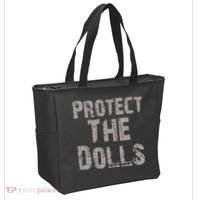 Protect The Dolls Crop Funny Women Tote Bag thumb 2