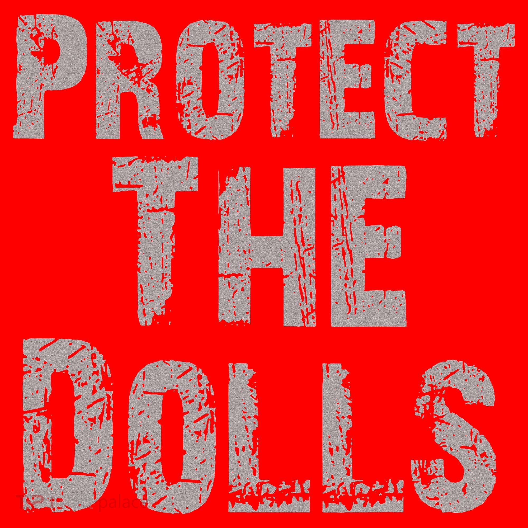 Protect The Dolls Crop Funny Women Santa Hat