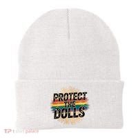 Protect The Dolls Funny Quote  Women Pride Month  Beanie thumb 0