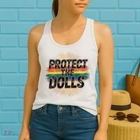 Protect The Dolls Funny Quote  Women Pride Month  Women's Tank Top thumb 2