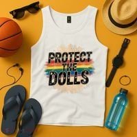 Protect The Dolls Funny Quote  Women Pride Month  Tank Top thumb 4