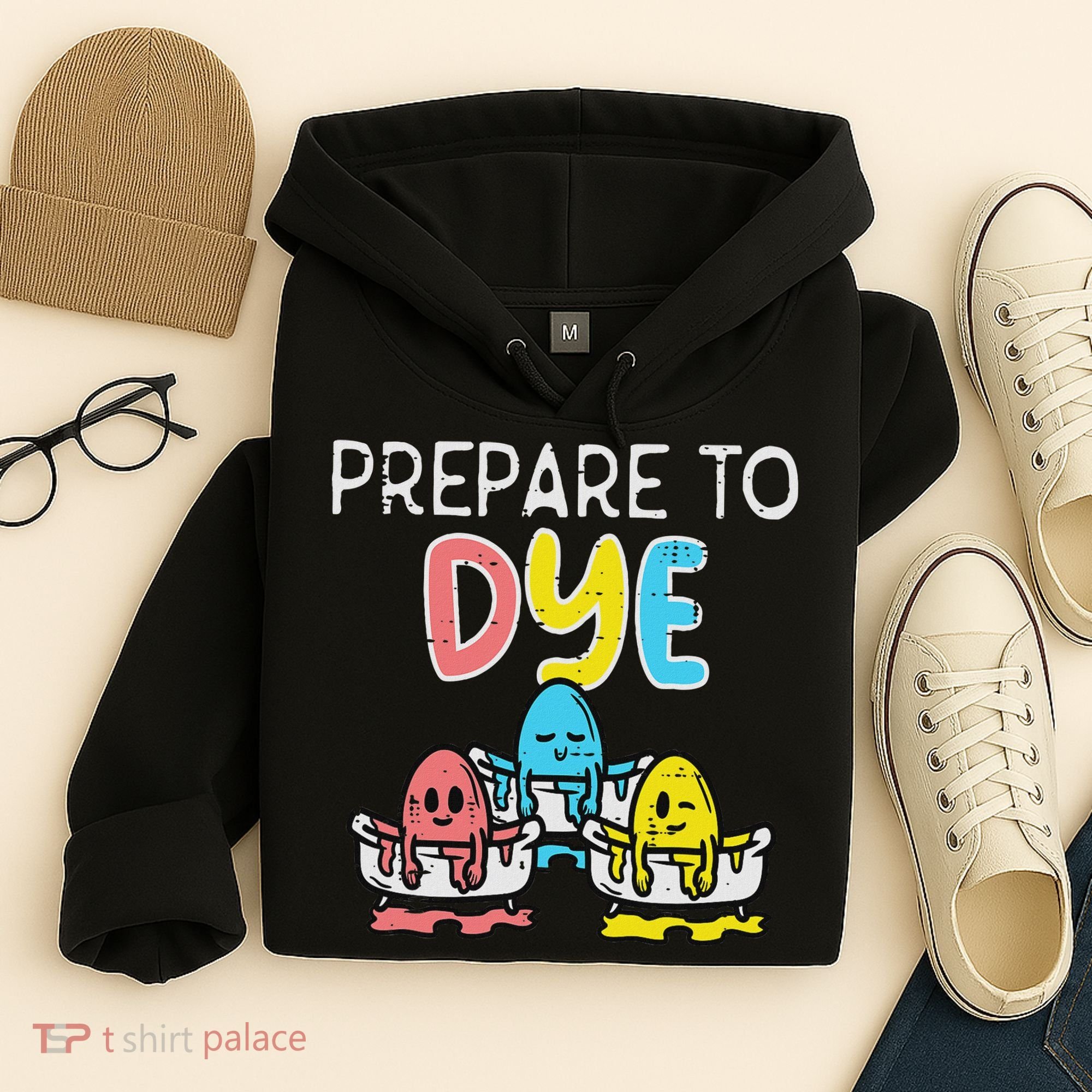 Prepare To Dye Eggs Funny Easter Hunting Pun Women Hoodie