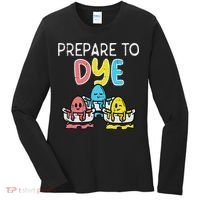 Prepare To Dye Eggs Funny Easter Hunting Pun Women Women's Long Sleeve Shirt thumb 0