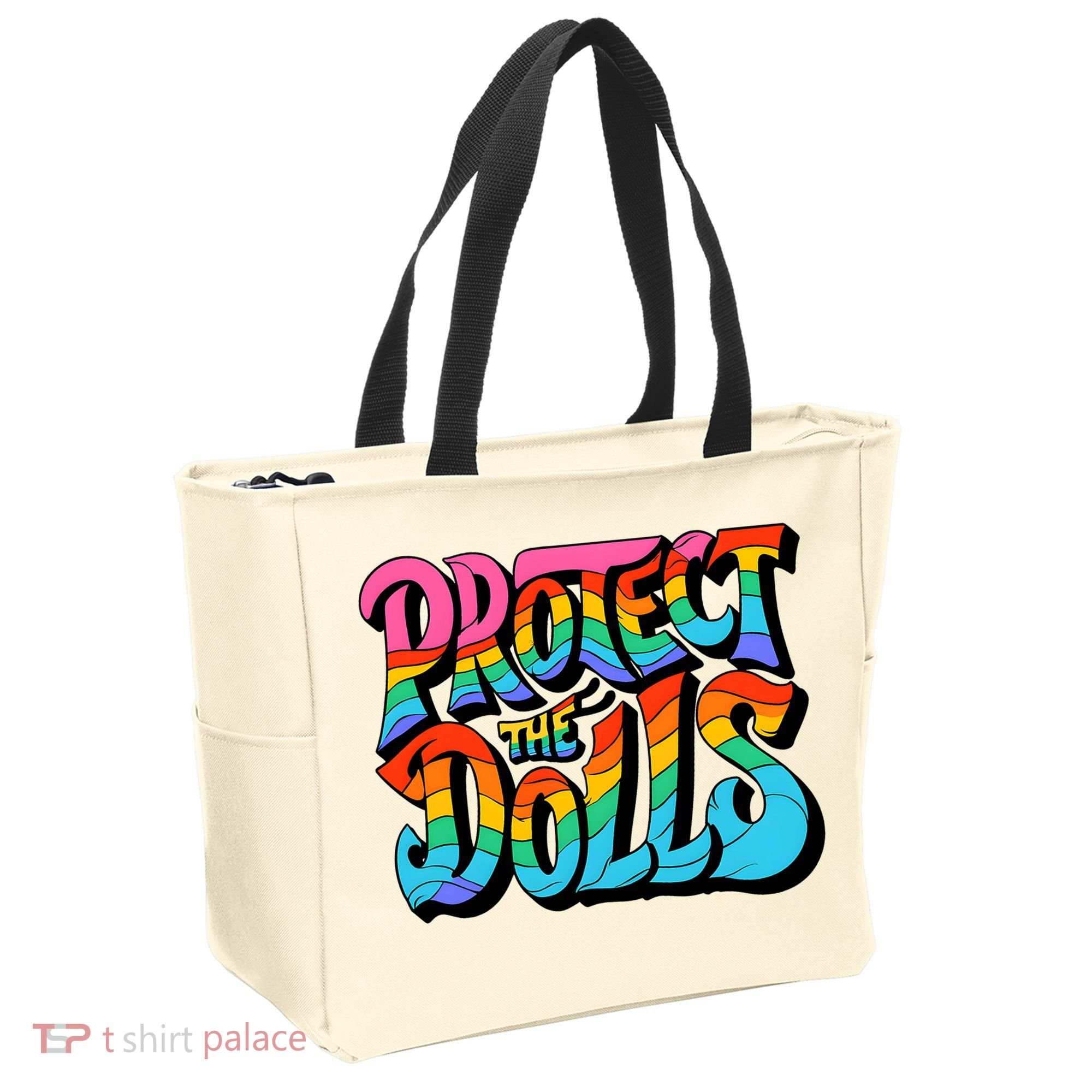 Protect The Dolls Retro Protect The Dolls LGBTQ Pride  Tote Bag