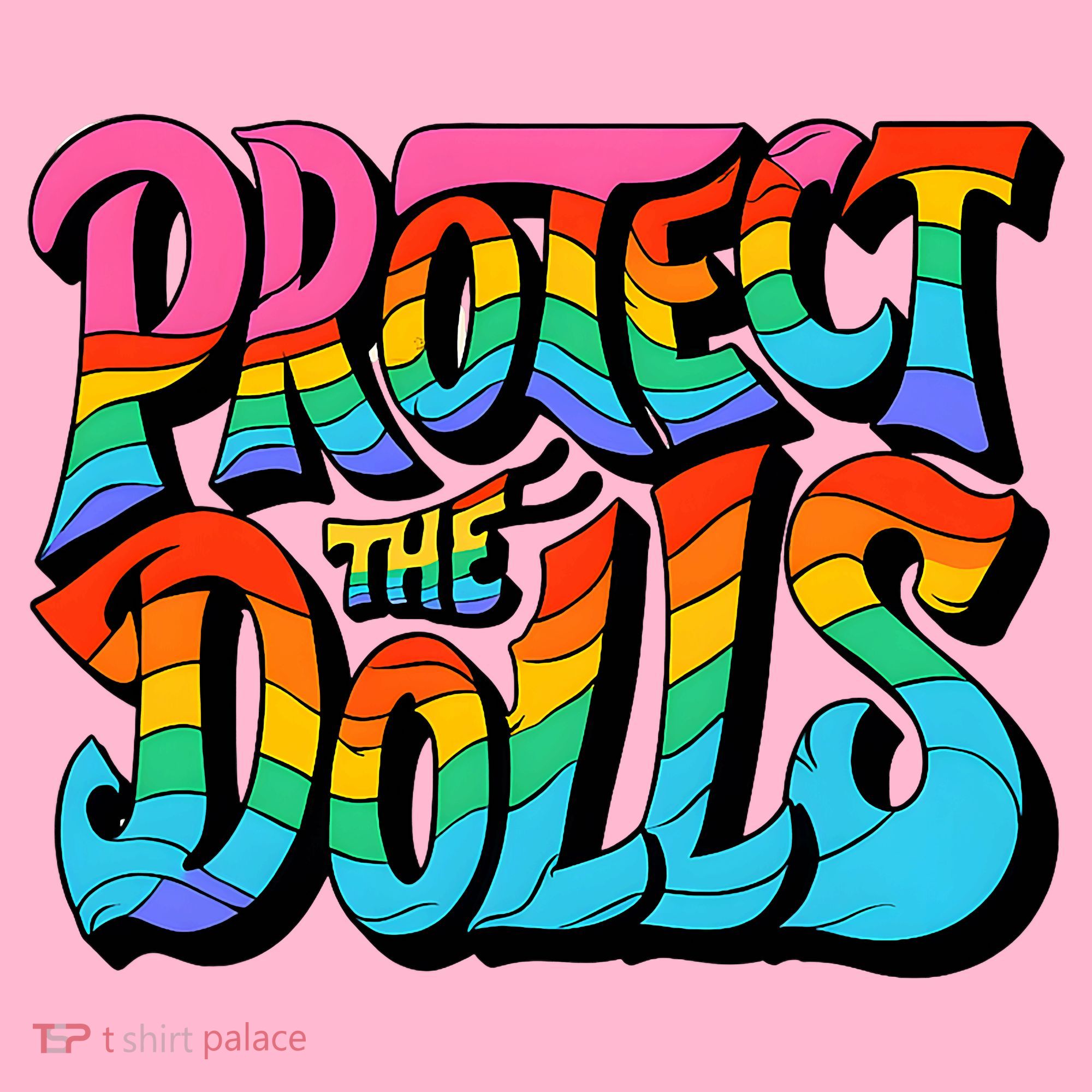 Protect The Dolls Retro Protect The Dolls LGBTQ Pride  Coaster