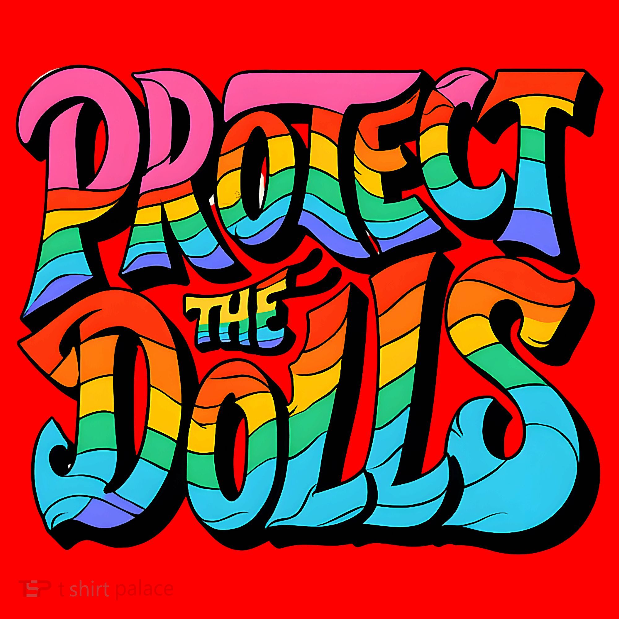 Protect The Dolls Retro Protect The Dolls LGBTQ Pride  Santa Hat