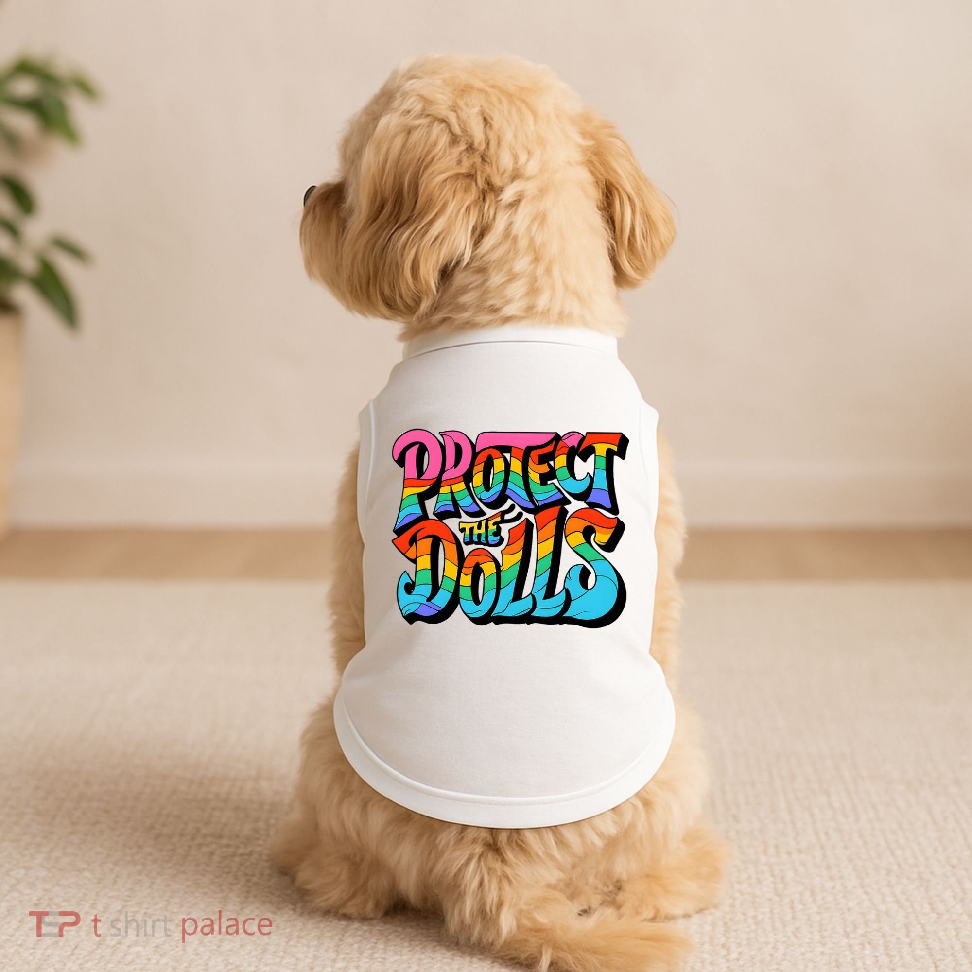Protect The Dolls Retro Protect The Dolls LGBTQ Pride  Doggie Tank
