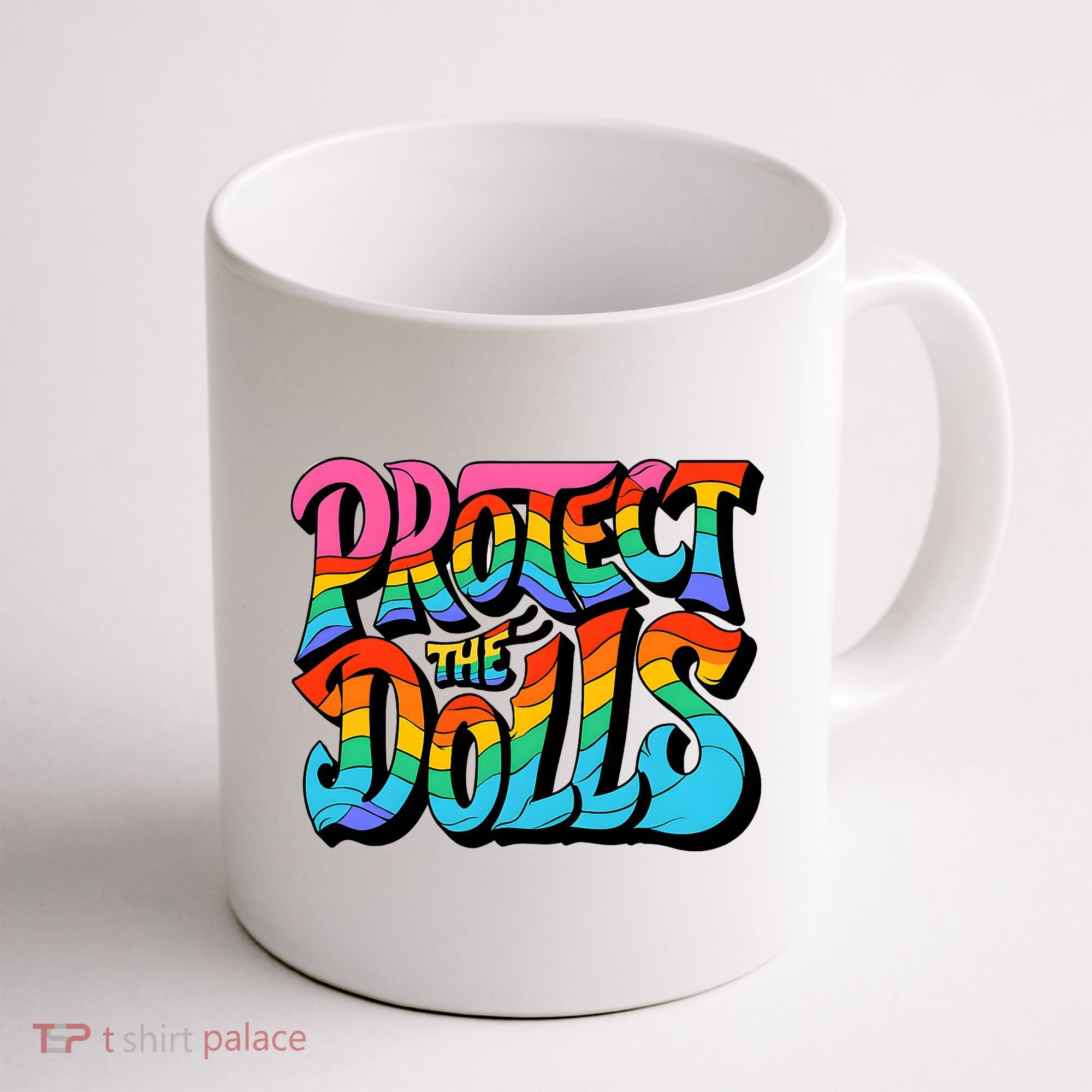 Protect The Dolls Retro Protect The Dolls LGBTQ Pride  Coffee Mug