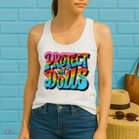 Protect The Dolls Retro Protect The Dolls LGBTQ Pride  Women's Tank Top thumb 2