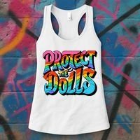 Protect The Dolls Retro Protect The Dolls LGBTQ Pride  Women's Tank Top thumb 3
