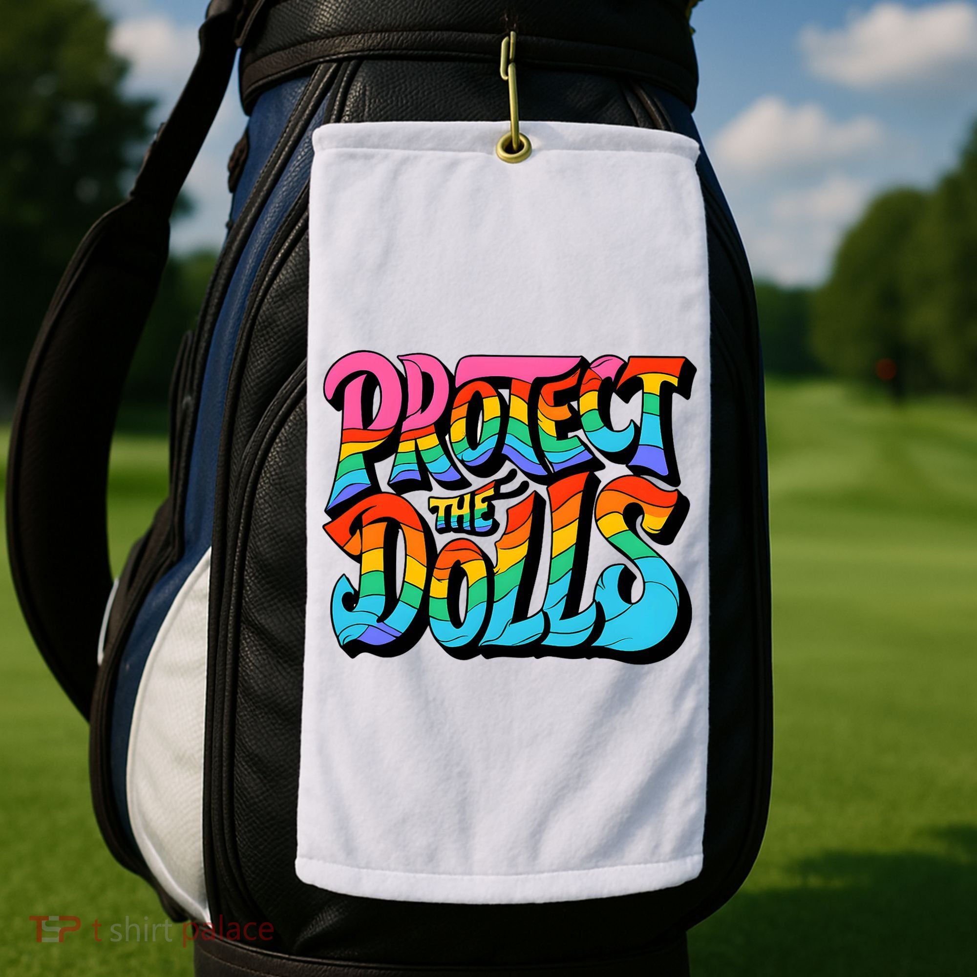 Protect The Dolls Retro Protect The Dolls LGBTQ Pride  Golf Towel