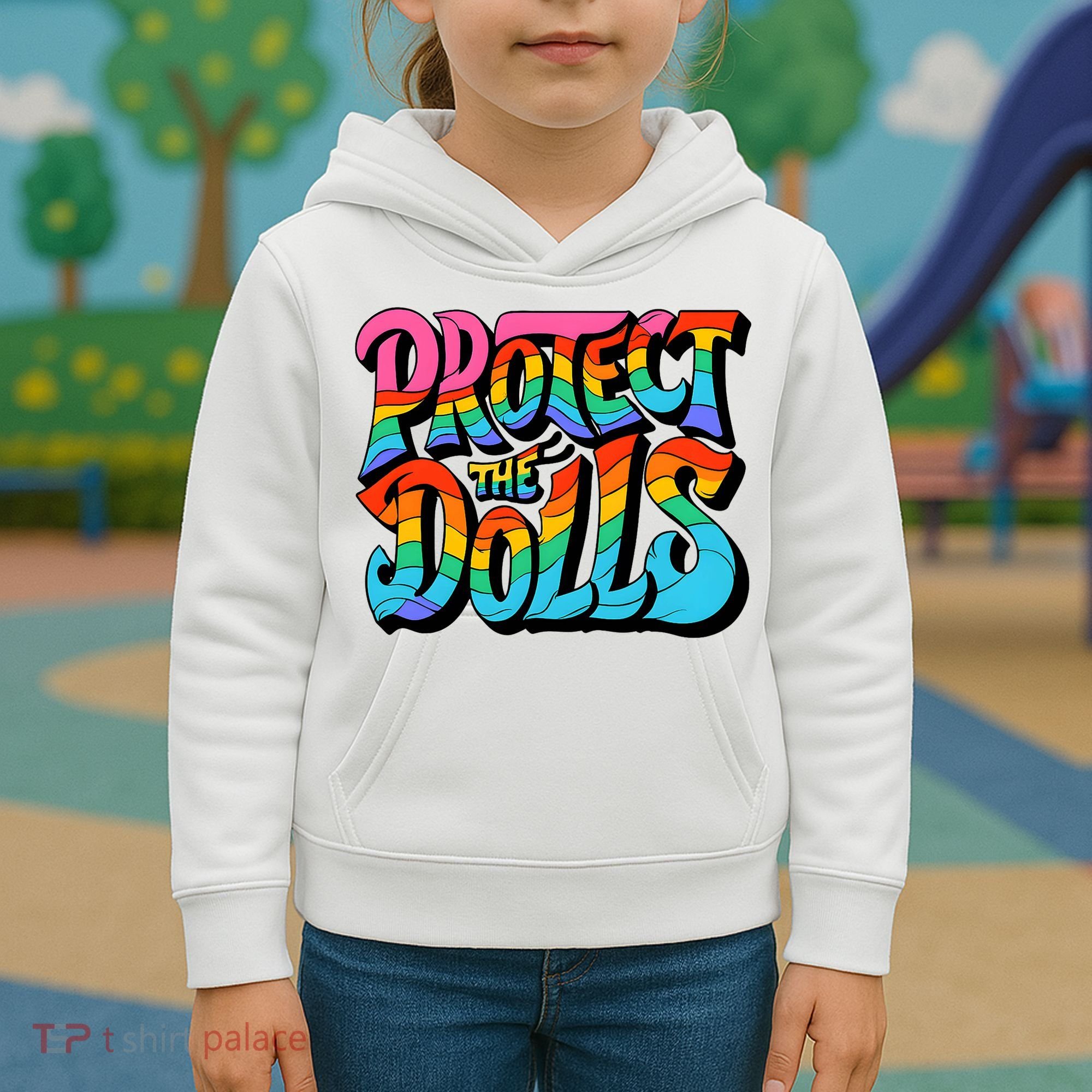 Protect The Dolls Retro Protect The Dolls LGBTQ Pride  Kids Hoodie