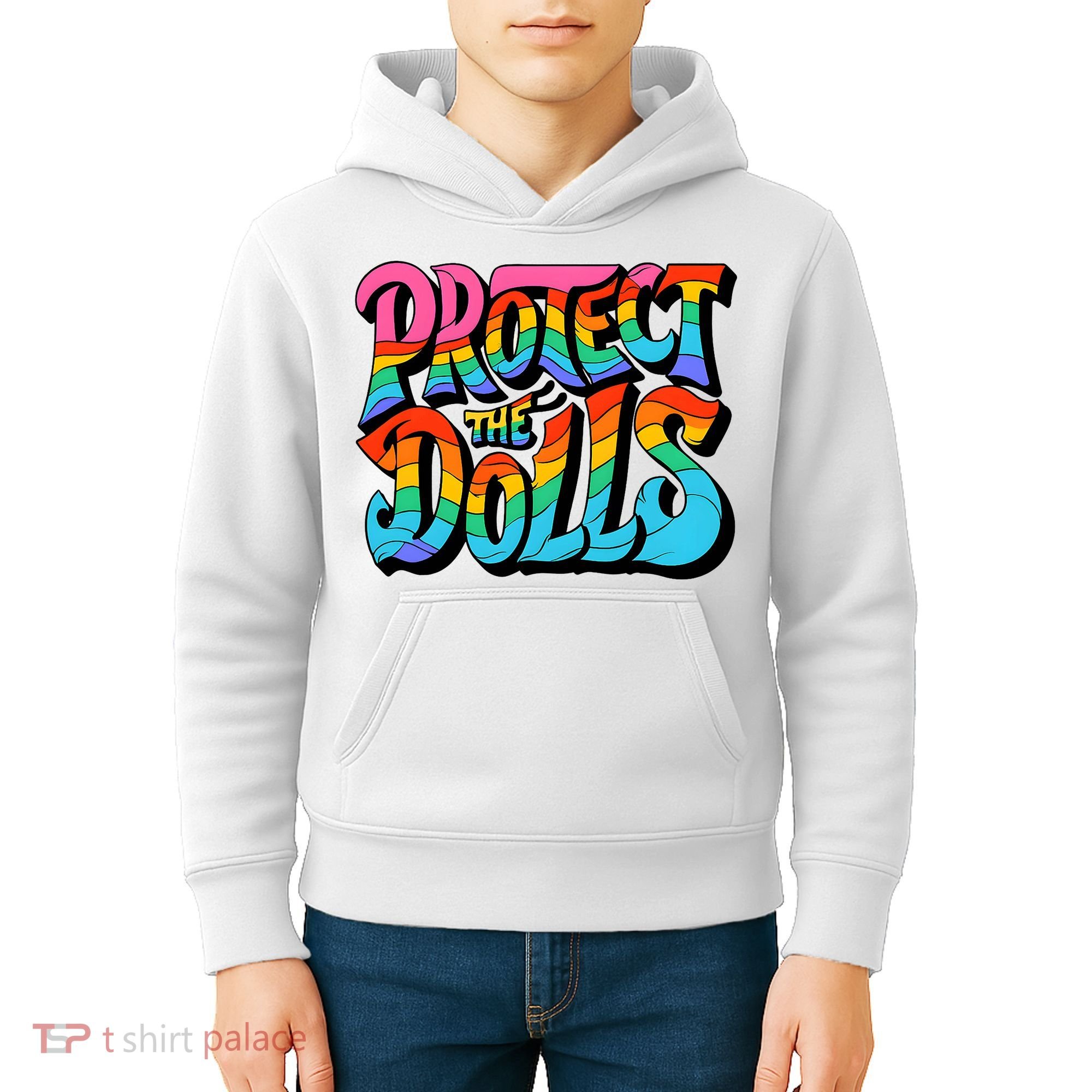 Protect The Dolls Retro Protect The Dolls LGBTQ Pride  Kids Hoodie