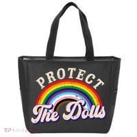 Protect The Dolls Retro Tote Bag thumb 0