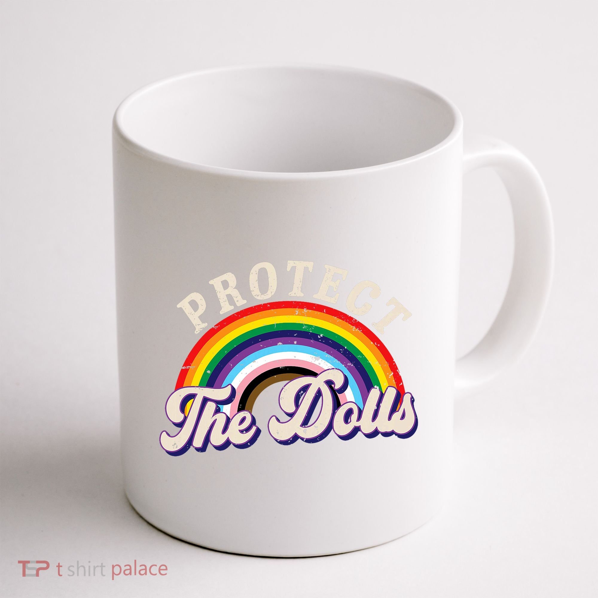 Protect The Dolls Retro Coffee Mug