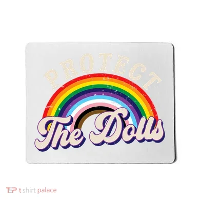 Protect The Dolls Retro Mousepad
