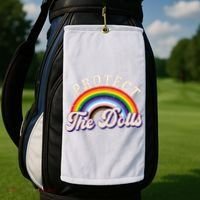 Protect The Dolls Retro Golf Towel thumb 2