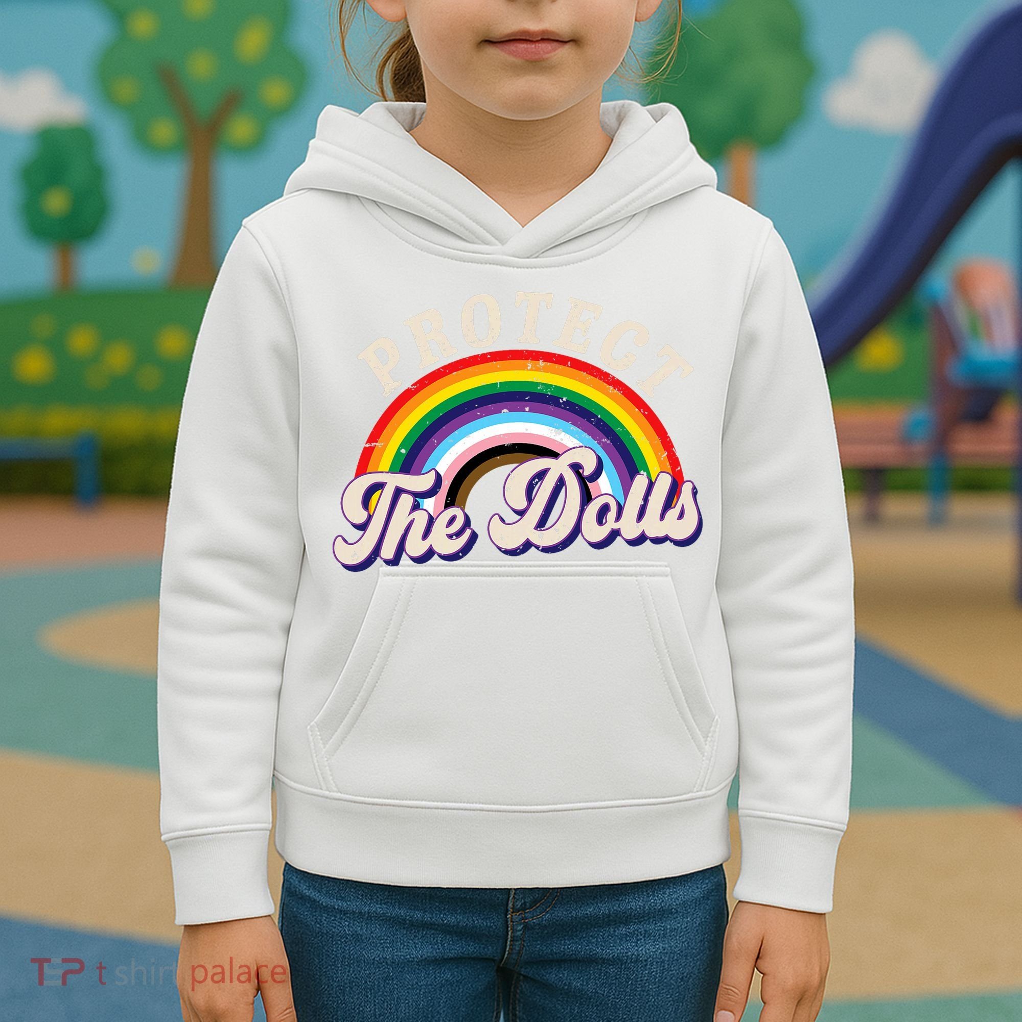 Protect The Dolls Retro Kids Hoodie
