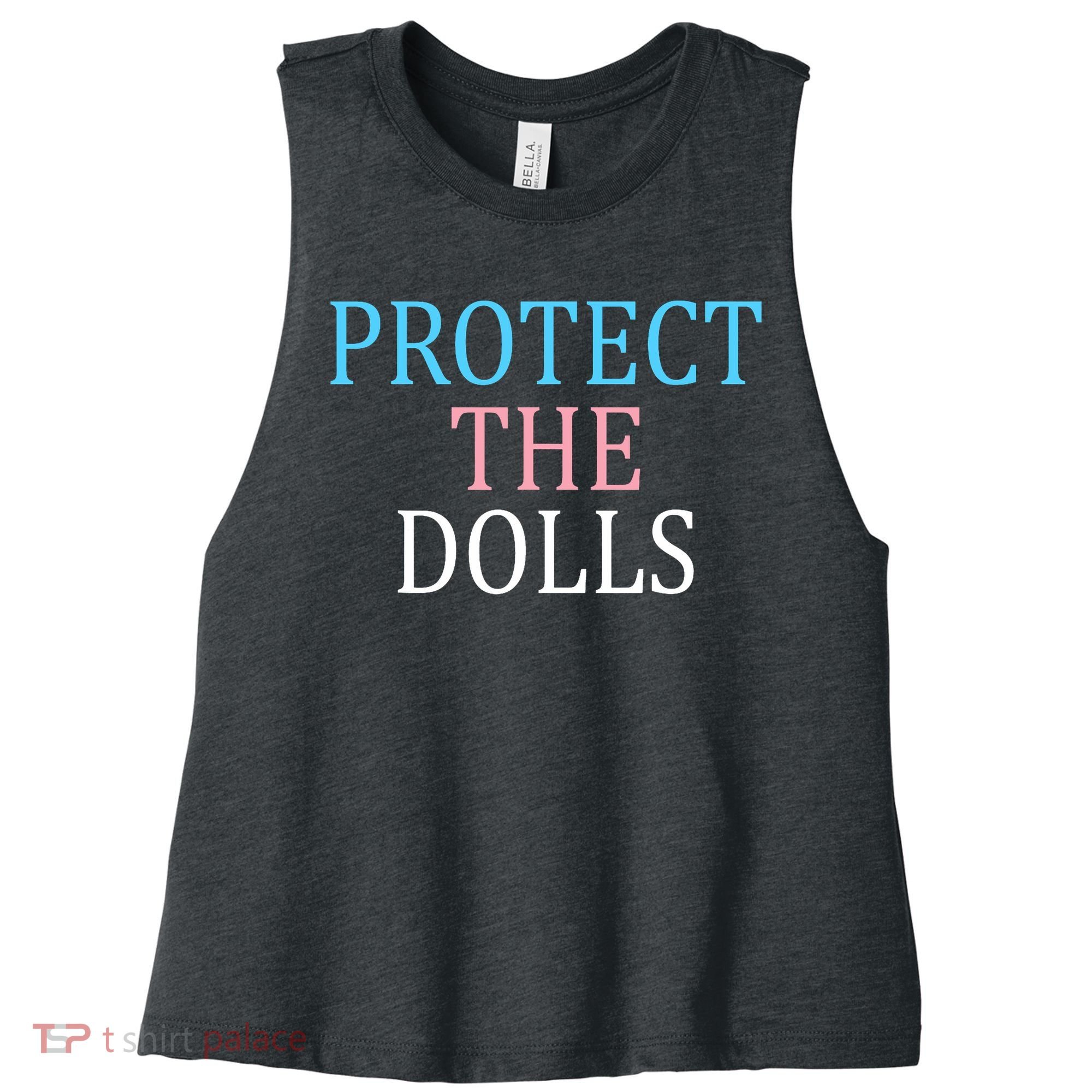 Protect The Dolls Women Solidairity  Women's Racerback Cropped Tank