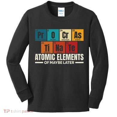 Periodic Table Elements Of Maybe Later Chemical Element Kids Long Sleeve Shirt