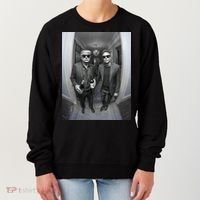 President Trump Elon Musk Funny Meme Knocking On Door Women's Sweatshirt thumb 0