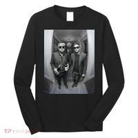 President Trump Elon Musk Funny Meme Knocking On Door Long Sleeve Shirt thumb 0