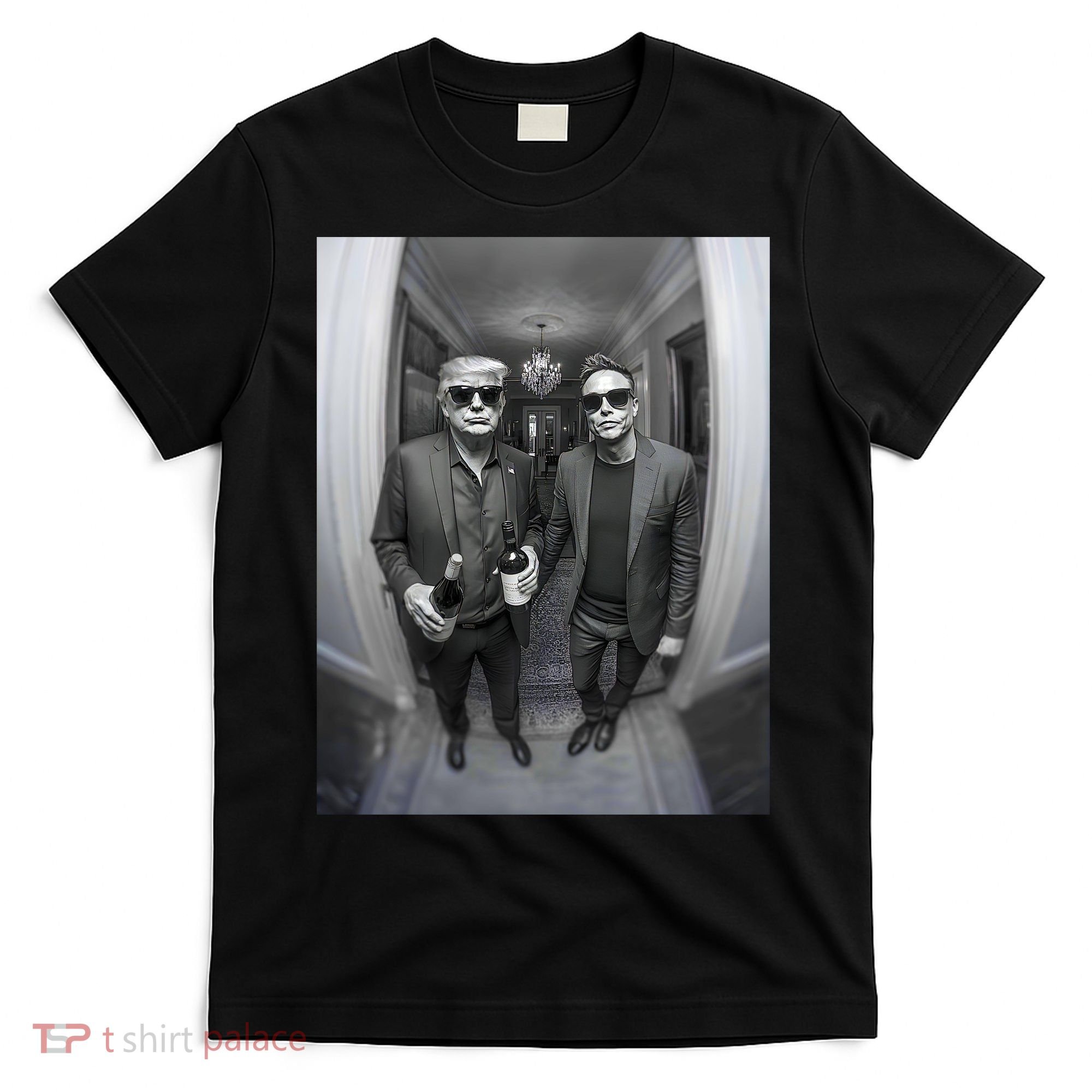 President Trump Elon Musk Funny Meme Knocking On Door T-Shirt