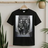 President Trump Elon Musk Funny Meme Knocking On Door T-Shirt thumb 2