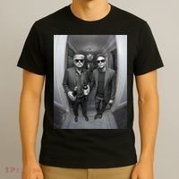 President Trump Elon Musk Funny Meme Knocking On Door T-Shirt thumb 3