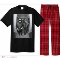 President Trump Elon Musk Funny Meme Knocking On Door Pajama Set thumb 0