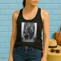President Trump Elon Musk Funny Meme Knocking On Door Women's Tank Top thumb 2