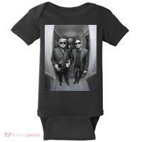 President Trump Elon Musk Funny Meme Knocking On Door Baby Bodysuit thumb 0