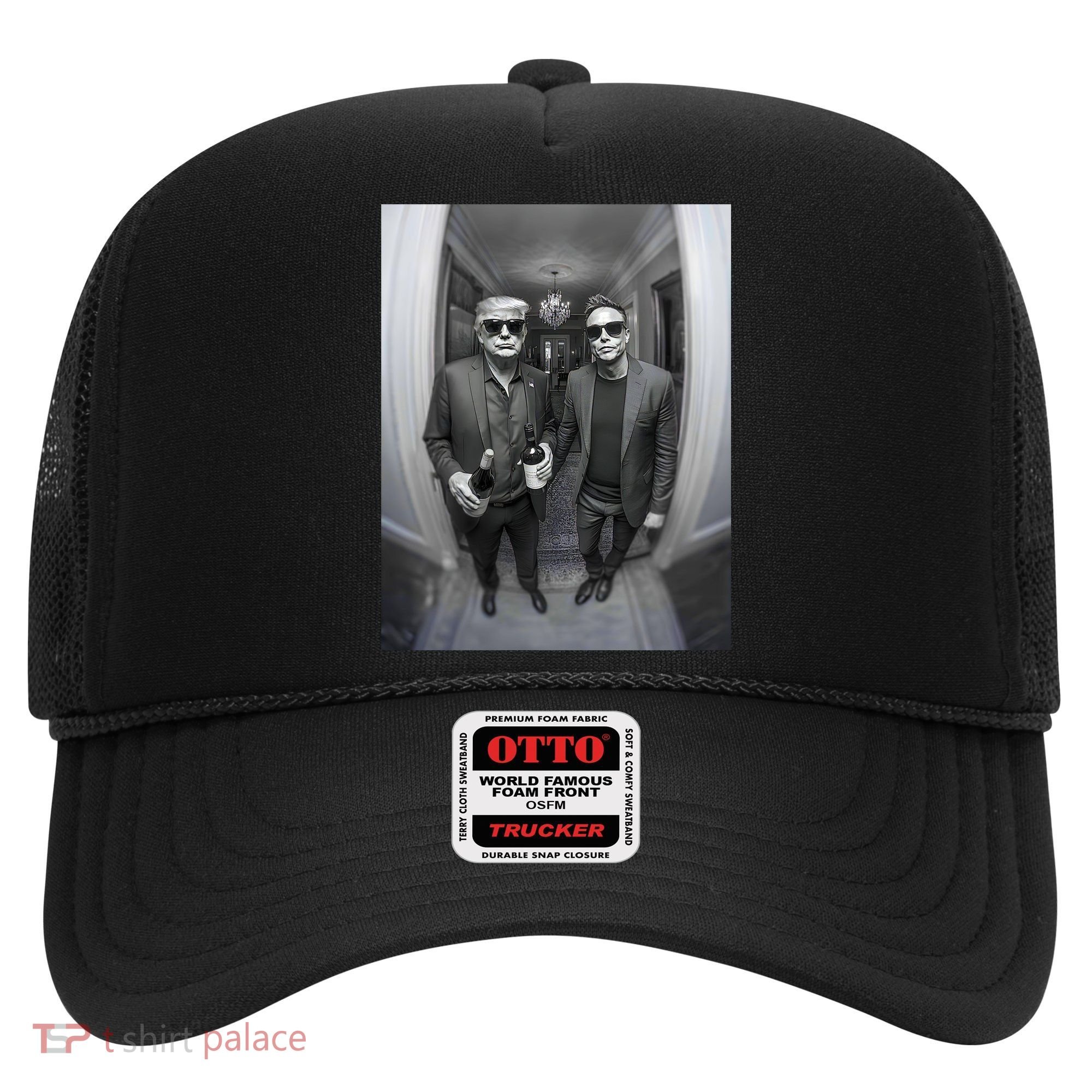 President Trump Elon Musk Funny Meme Knocking On Door Hat