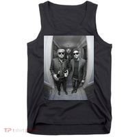 President Trump Elon Musk Funny Meme Knocking On Door Tank Top thumb 0