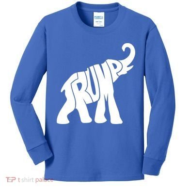 Pro Trump Elephant Kids Long Sleeve Shirt
