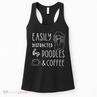 Poodle Tee Easily Distracted Poodles Coffee Poodle Women's Tank Top thumb 0