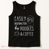 Poodle Tee Easily Distracted Poodles Coffee Poodle Tank Top thumb 2