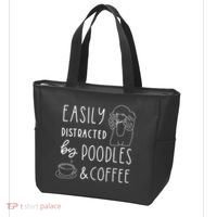 Poodle Tee Easily Distracted Poodles Coffee Poodle Tote Bag thumb 3