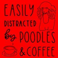Poodle Tee Easily Distracted Poodles Coffee Poodle Santa Hat thumb 1