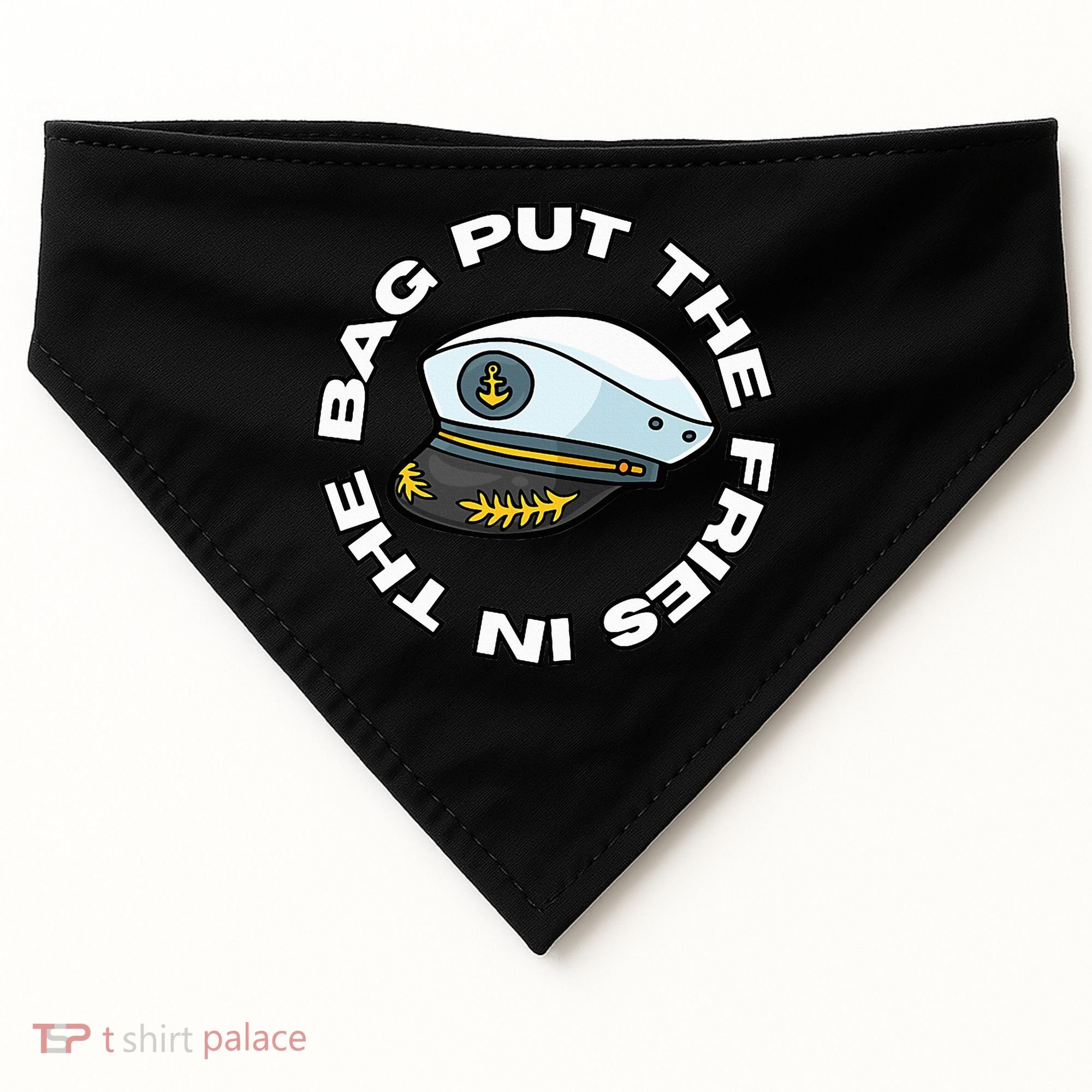 Put The Fries In The Bag Wots Josh Block USA-Made Doggie Bandana