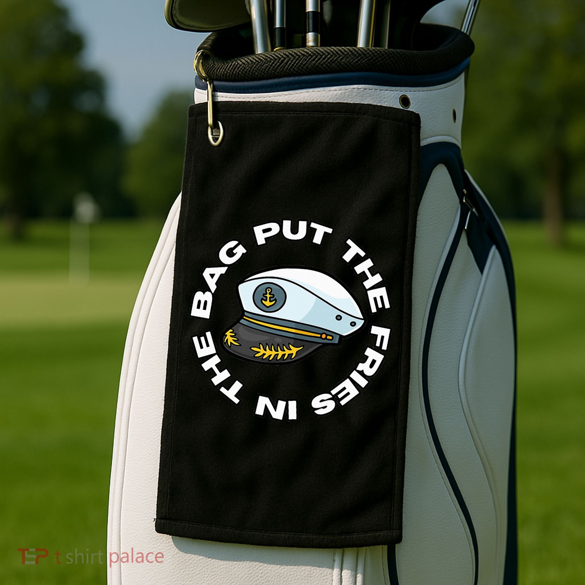 Put The Fries In The Bag Wots Josh Block Golf Towel