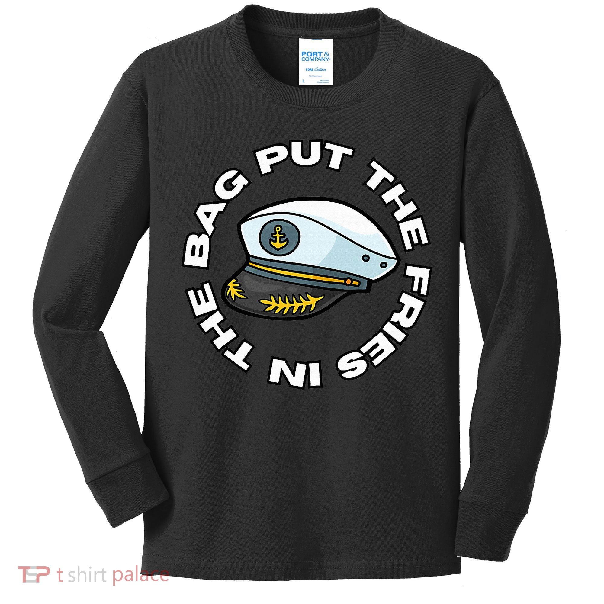 Put The Fries In The Bag Wots Josh Block Kids Long Sleeve Shirt