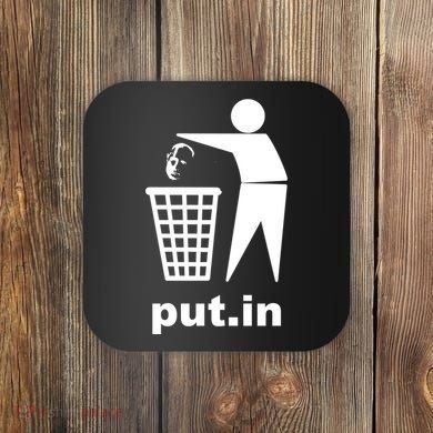Putin Trash Funny Coaster