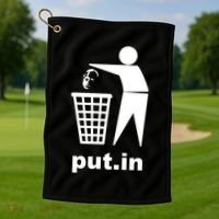 Putin Trash Funny Golf Towel thumb 1
