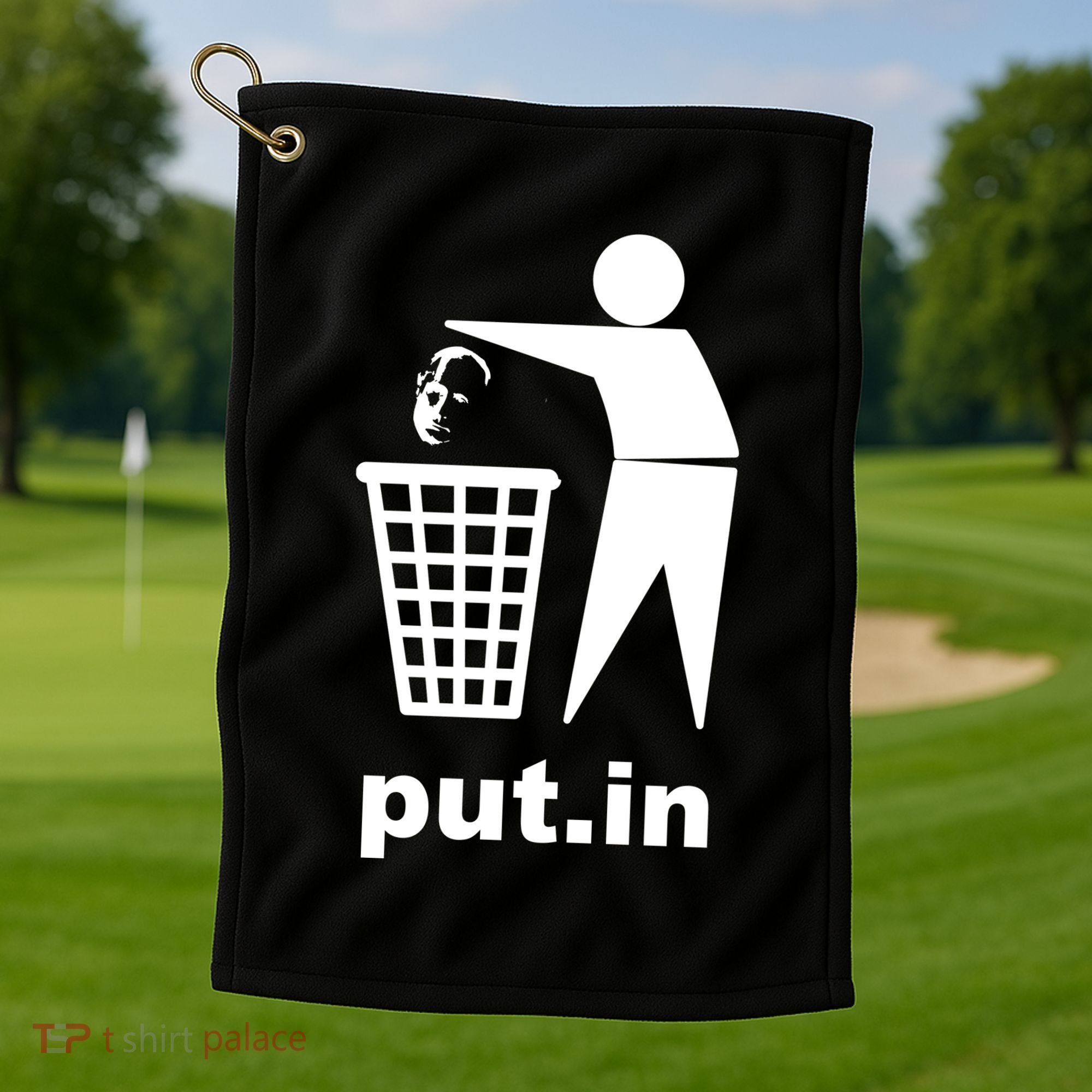 Putin Trash Funny Golf Towel